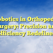 Robotics in Orthopedic Surgery: Precision and Efficiency Redefined Robotics in Orthopedic Surgery: Precision and Efficiency Redefined